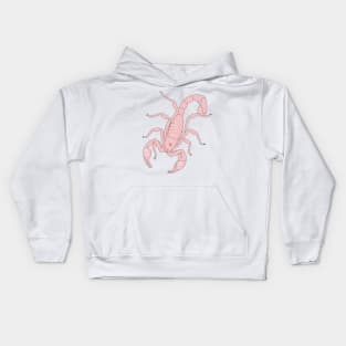 Scorpio (Baby Pink) Kids Hoodie